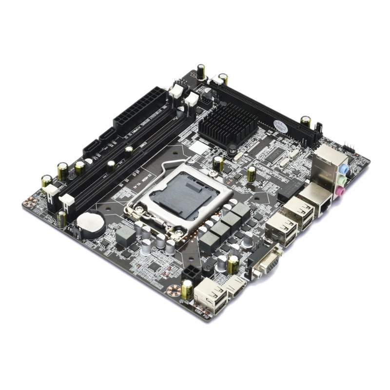 Материнская плата H55 LGA1156 DDR3 поддерживает 8G SATA2.0 PCI-E X16 для серверной серии |