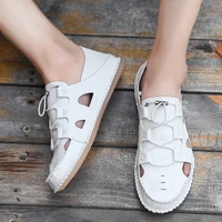 new summer sandals male sandalen slippers sandalet hombre cool leather shoes black beach shoes white beach sneaker