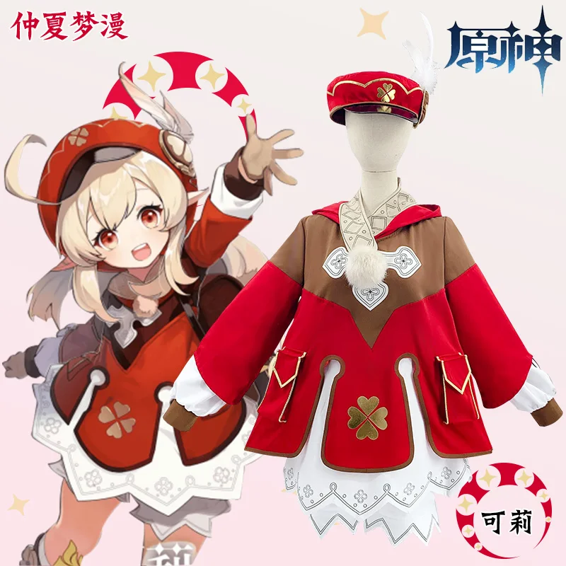 

Game Genshin Impact Mondstadt Klee Cosplay Costume Loli Party Outfit Uniform Adult Men Women Anime Halloween Carnival Full Set