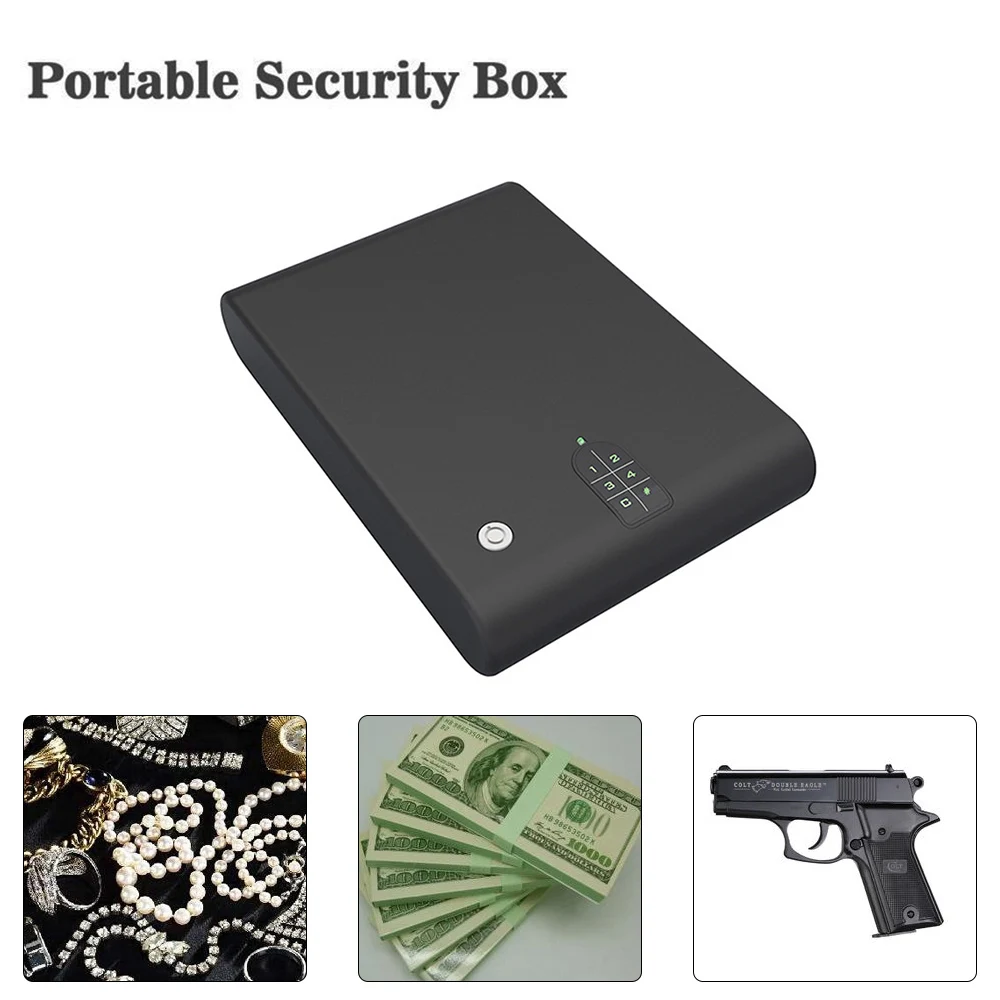 Пароль сейфы Портативный Ручной пистолет Strongbox автомобильный Сейф безопасные