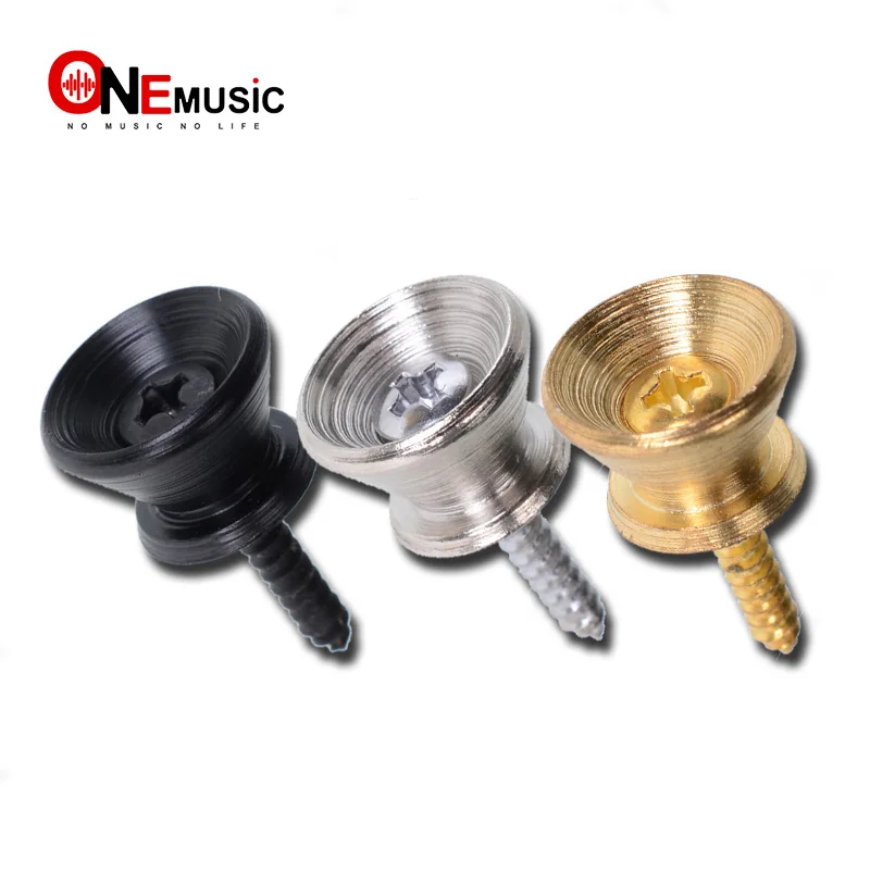 2 teilelos elektrische bass gitarre strap lock metall ende tasten goldschwarzsilber straplock locking pegs pins free global shipping