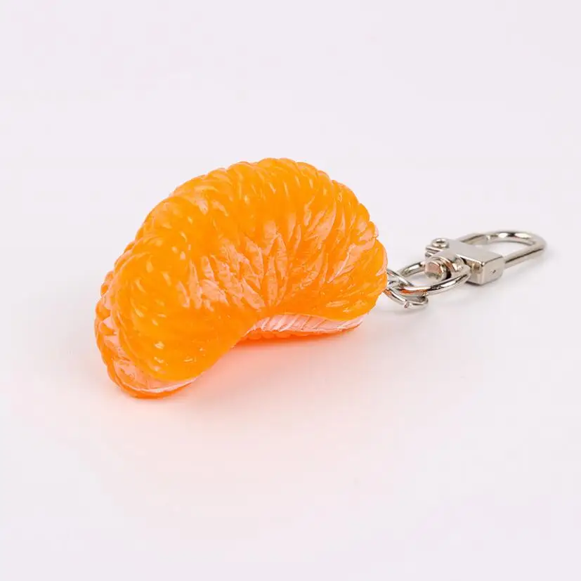 Брелок для ключей из акрила подвеска с изображением еды фруктов яиц клубники