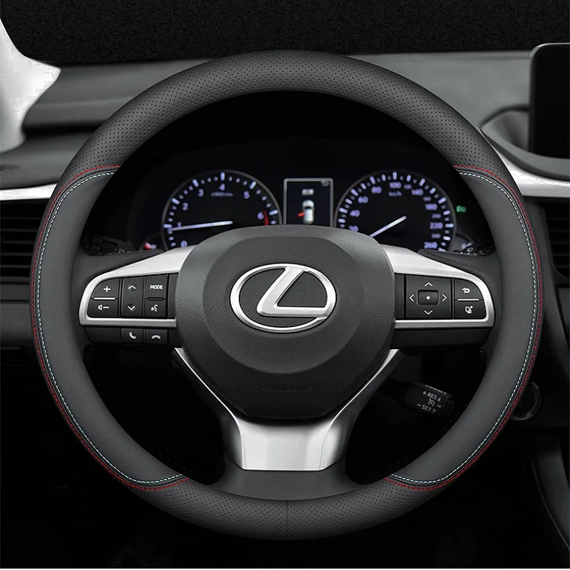 

Luxury Genuine Leather Universal Car Steering Wheel Cover for Lexus ES200 ES300 RX300 NX200 UX260 CT200 for All Models 37-38cm