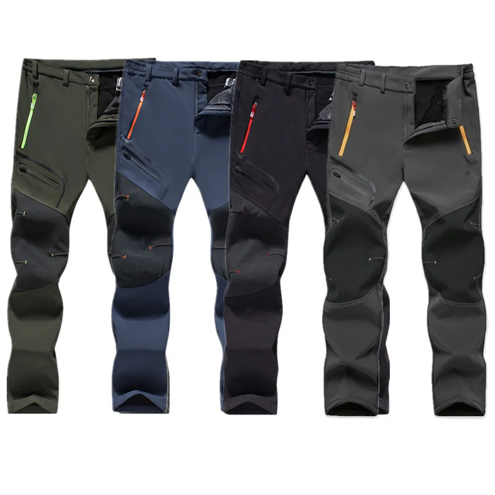 

New Men Oversized Plus Size Winter Softshell Fleece Outdoor Pants Trekking Fish Camp Climb Hiking Ski Warm Travel Trousers