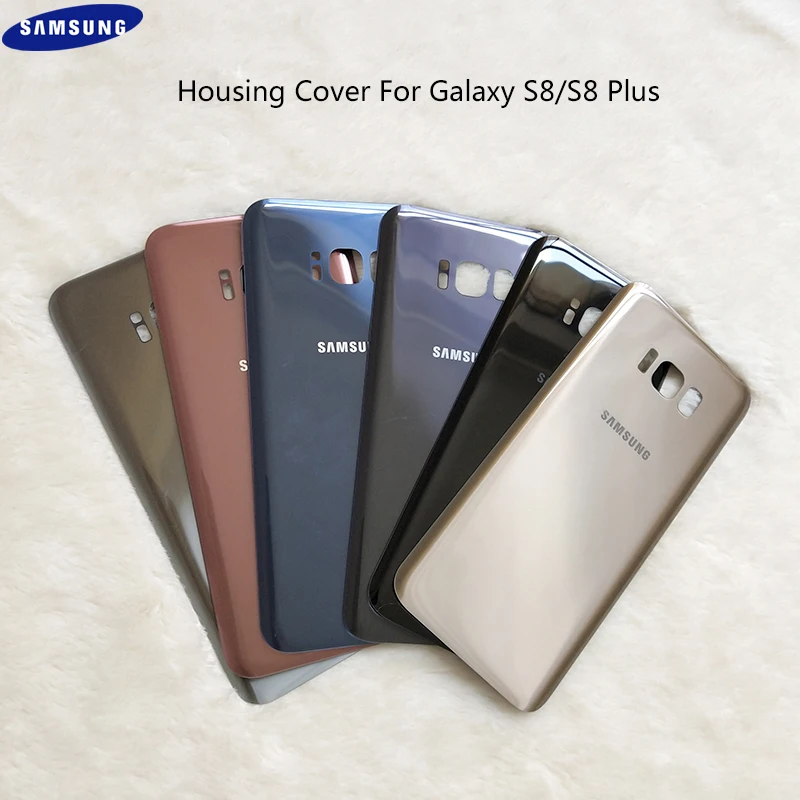 Samsung Galaxy S8 Plus + G955 G955F G950 G950F Задняя стеклянная крышка Корпус Замена батарейного