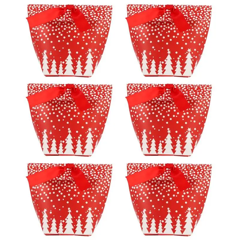 

6Pcs Christmas Apple Packing Boxes Gift Storage Containers Wrapping Boxes