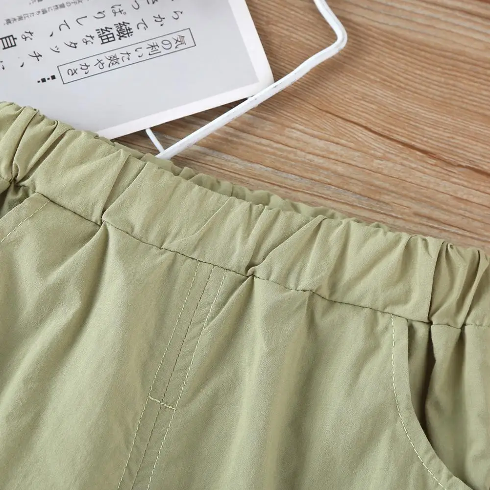 Летние Шорты для девочек Яркие цвета Повседневные шорты с эластичной резинкой на