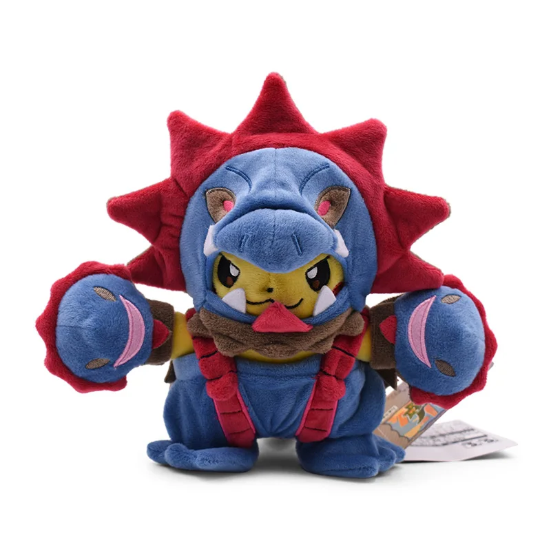 Горячие игрушки 20-24 см 7,9-9,4 ''Пикачу Косплей тиранитар Hydreigon Charizard Snorlax Ampharos Garchomp Мягкие плюшевые игрушки плюш - Цвет: 23cm Hydreigon