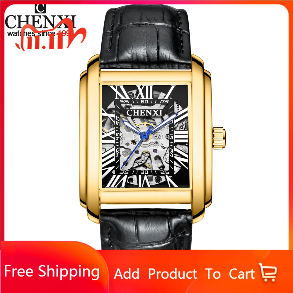 

CHENXI Luxury Men's Watches Top Brand Fashion Automatic Clock Luminous Waterproof Tourbillon Mechanical Watch Relogio Masculino