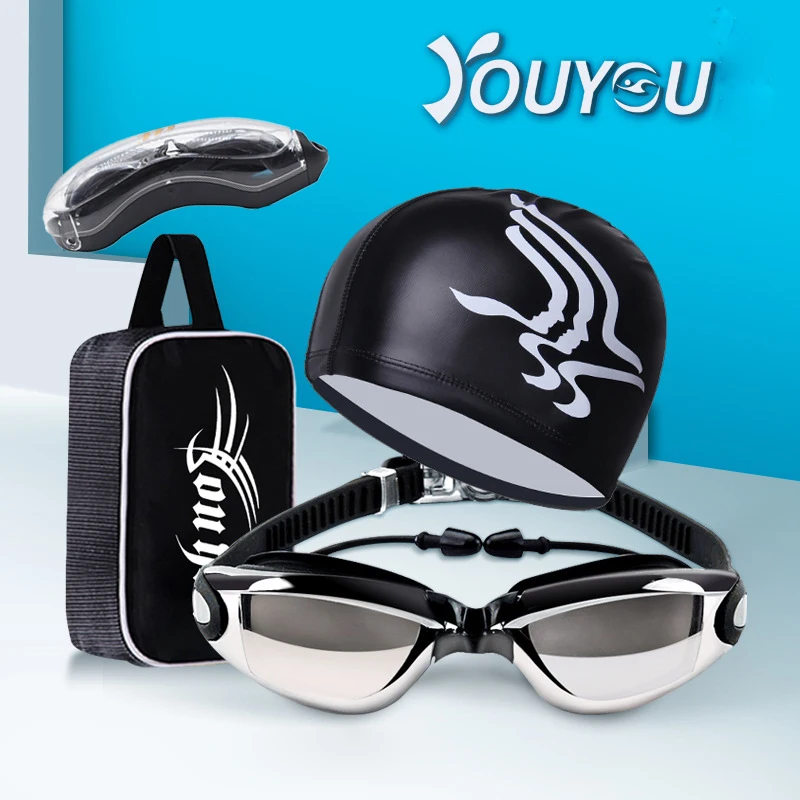 

Professional Swimming Goggles HD Anti Fog UV Protection Swim Diving Water Glasses No Leaking Men Women Waterproof Eyewear Set