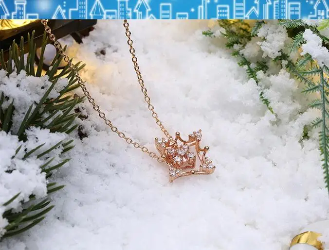 

YPD30 925 Silver Fashion Pendant Necklace Crystal Jewelry Zircon Necklace