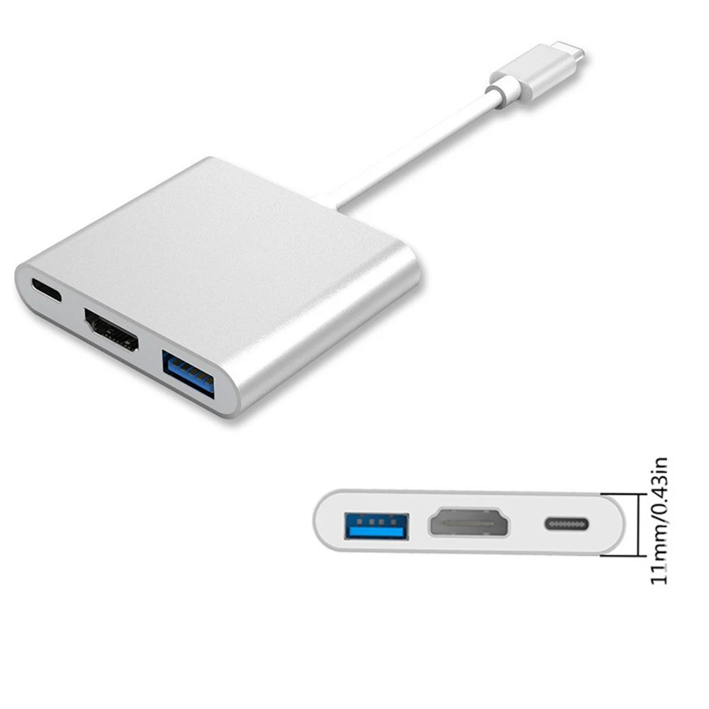 3 в 1 Thunderbolt Тип USB C к HDMI 4K USB3.0 адаптер конвертер кабель для macbook pro 2016 2015|hdmi 4k|to