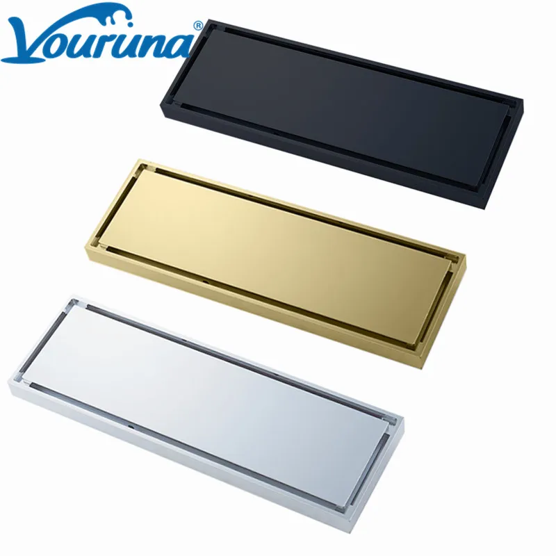 VOURUNA 30*8 см твердая латунь сводом и напольным трапом съемный Ванная комната крылом