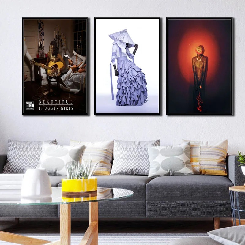 

Rap Hip Hop Ster Jong Thug Hot Music Album Jeffery Woonkamer Sofa Wall Art Home Decor Foto Kwaliteit Canvas schilderen Poster