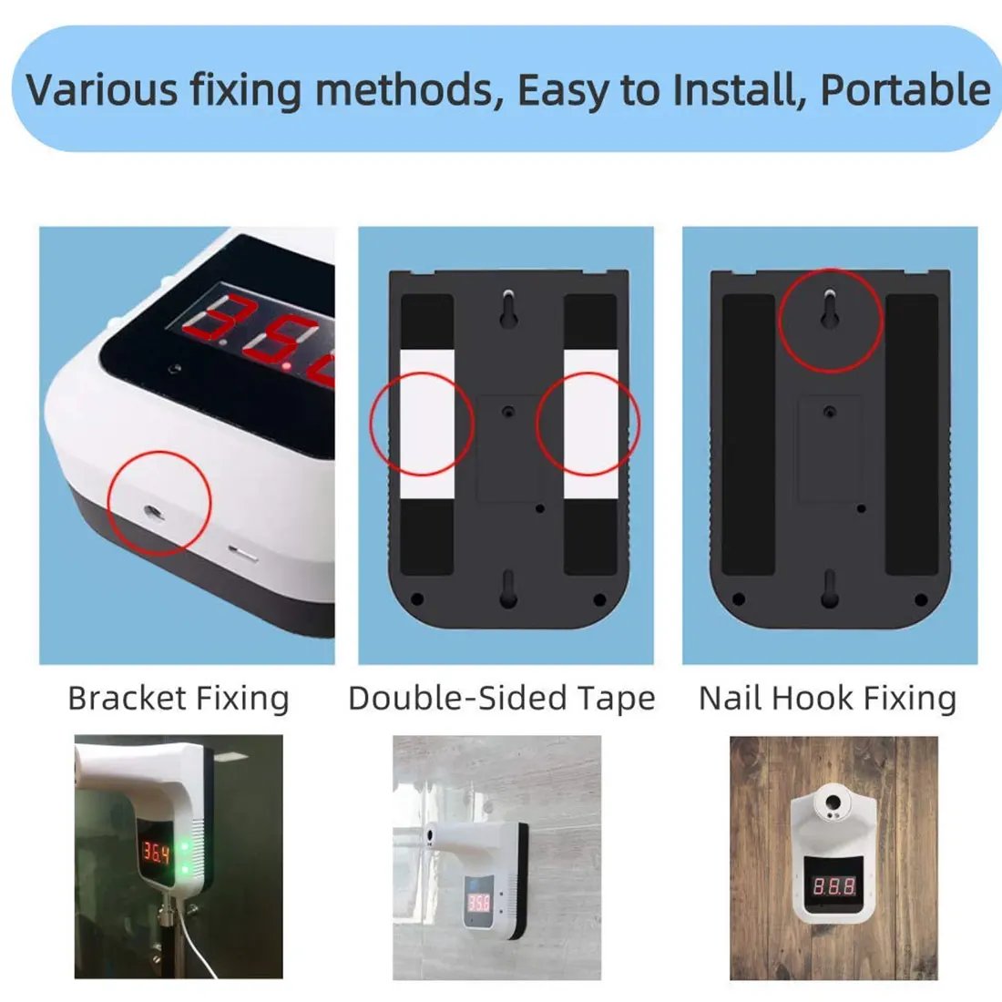 

2020 K9 Non-contact Infrared Thermometer Digital K9 pro Forehead Hand Temperature Sensor Laser Gun With Fever Alarm Wall Mounted