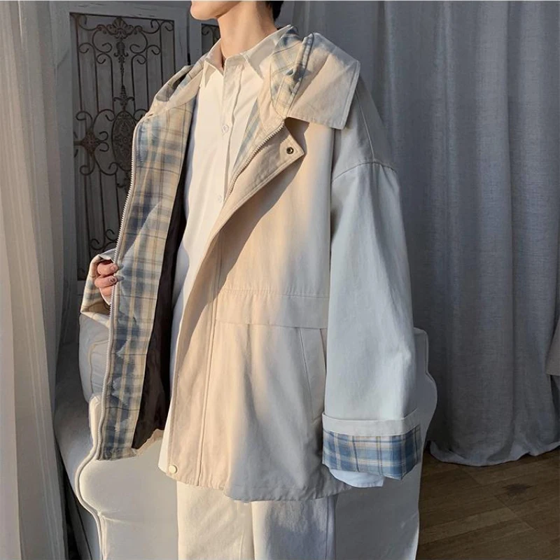 Jackets Women Retro Loose Zipper Hooded Spring College Harajuku Trendy All-match Cozy Minimalist Classic Leisure Unisex Outwear | Женская