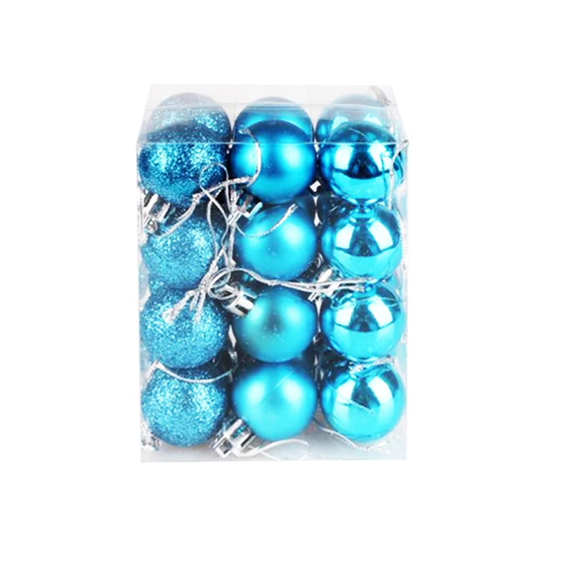 24 шт./лот 30 мм декоративный шар для рождественской елки дома рождественские