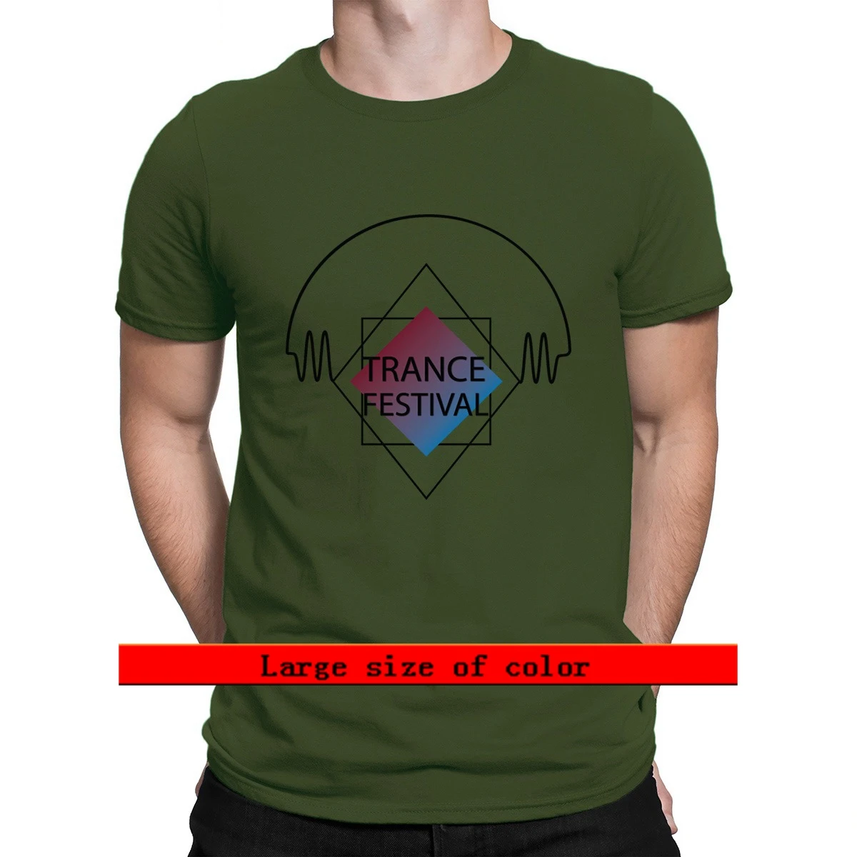 

Trance Festival Musik 2021 T Shirt Round Neck Homme Summer Style Letter Short Sleeve Cute Comical Design Shirt