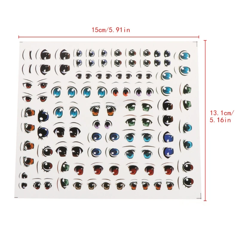 Наклейки с глазами из мультфильма аниме фигурка кукла лицо глина