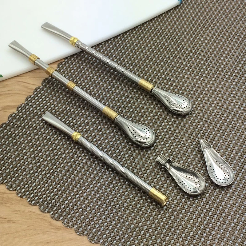 Tea Filter Yerba Mate Stainless Steel Straws Bombilla Gourd Reusable Tools Drinking Straw Spoon Washable Coffee Tool | Дом и сад