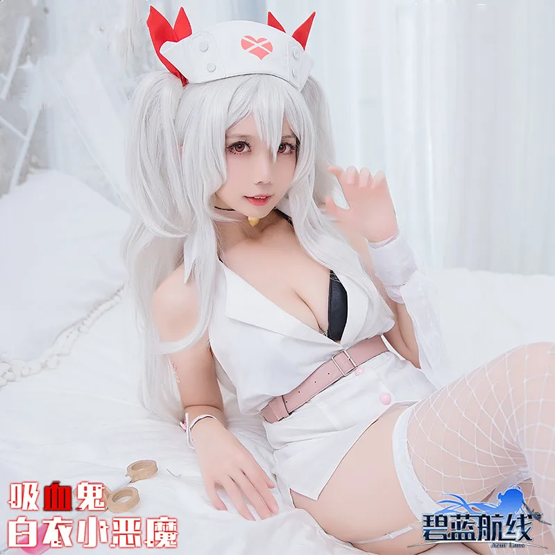 Azur Lane No.130 вампира белый костюм для косплея дьявол косплэя из медсестры платье
