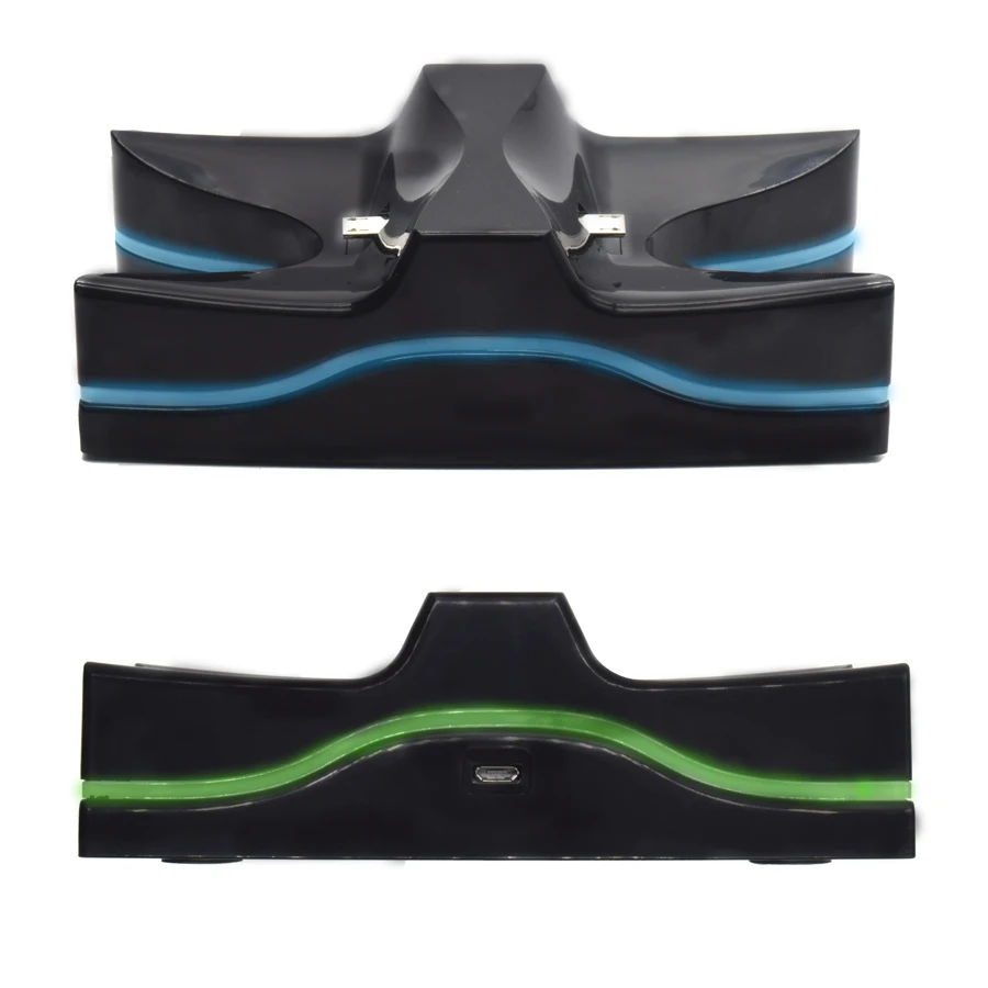 Двойной контроллер PS4 светодиодное быстрое зарядное устройство 2 джойстика