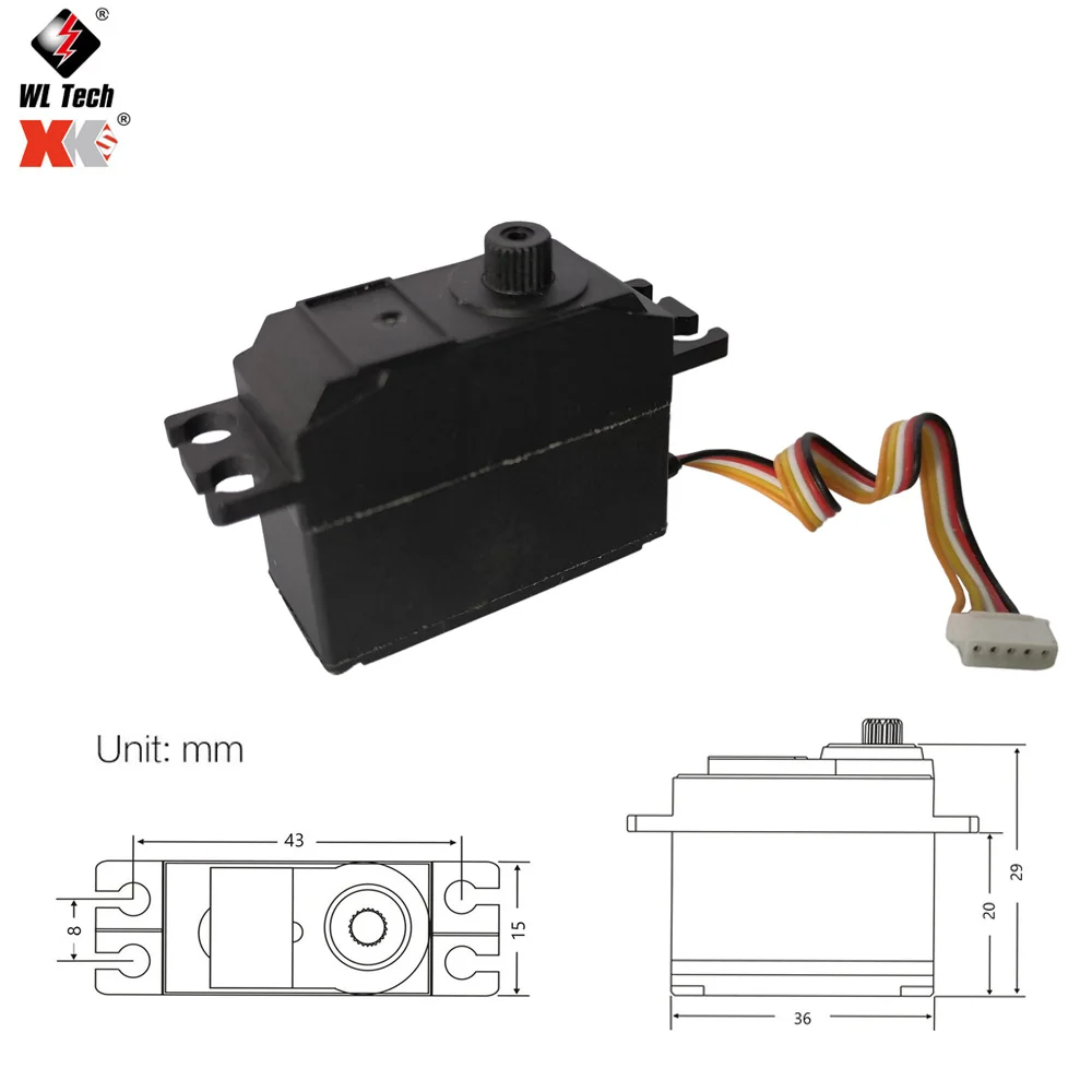 Wltoys Модернизированный 25g металлический сервопривод для 12428 12423 RC автомобиль
