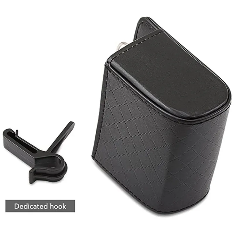 

Car Stowing Tidying Auto Vent Outlet Trash Box PU Leather Car Phone Holder Storage Bag Organizer Automobile Hanging Box