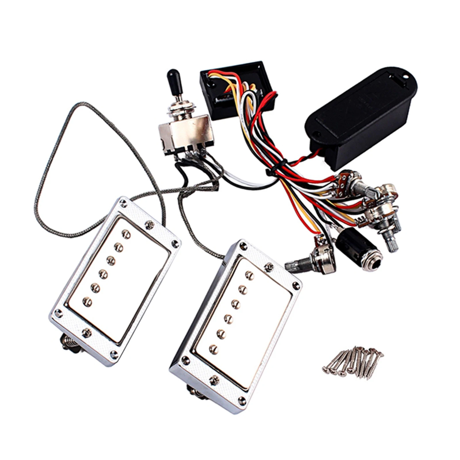 

1 Set Professional Active Guitar Pickup Set Bridge Neck Pickup Steel Coil Pickup Kit for Guitar Equipment