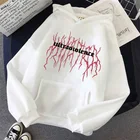 Толстовки большого размера, женские толстовки, худи с принтом в готическом стиле, зимний женский пуловер с капюшоном, милые худи с длинным рукавом, уличная одежда, Топ