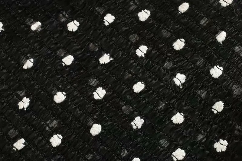 Новинка женская сексуальная блузка из прозрачной органзы с пышными рукавами