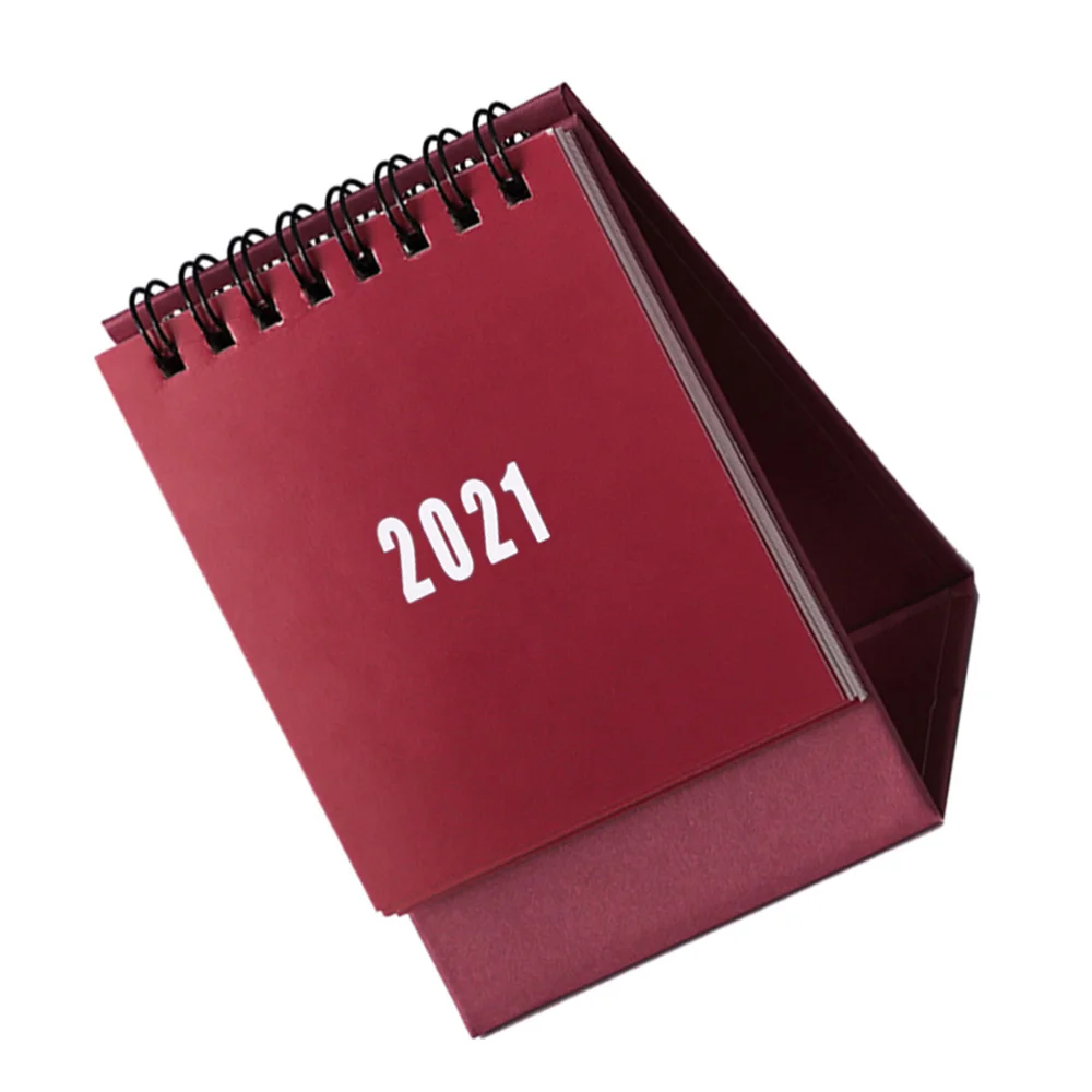 

2Pcs 2020 Mini Durable Desktop Calendar Art Crafts Desktop Simple Style Year Calendar Home Office School Desk Decoration Gifts (