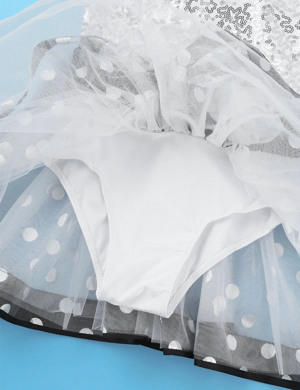 Kids Teens Spaghetti Straps Sequin Flower Polka Dots Mesh Girls Tutu Ballet Dress Gymnastics Leotard Performance Dance Costumes | Детская