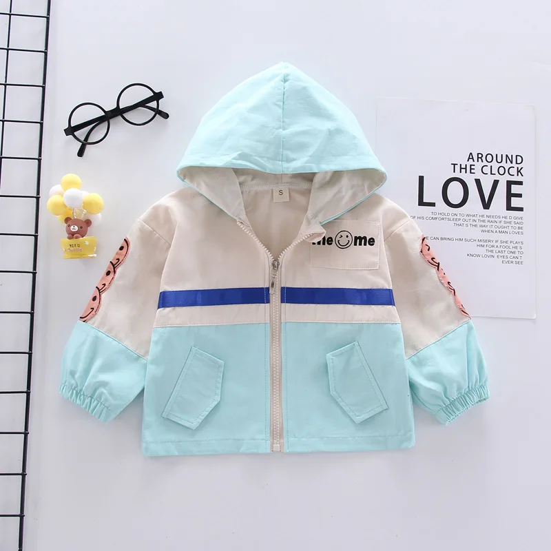 Куртка на молнии с капюшоном для мальчиков и девочек спортивный костюм надписью