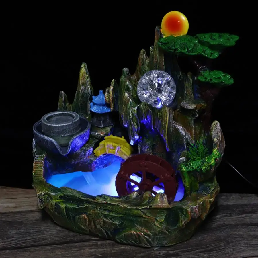 Фэн-шуй украшение настольный фонтан водопад рокерский пейзаж с эффектом