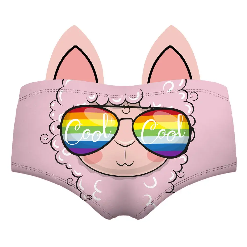 Женские сексуальные трусы с 3D животным котом собакой жирафом лисой Свинкой милое