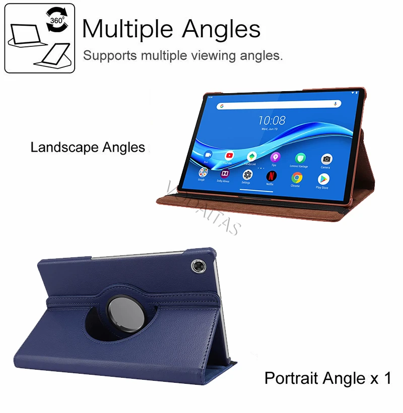 Чехол для планшета Lenovo YOGA Tab M10 HD 2nd Gen (2020) TB X306F X306X X306 10 1 дюймов PU кожаный 360