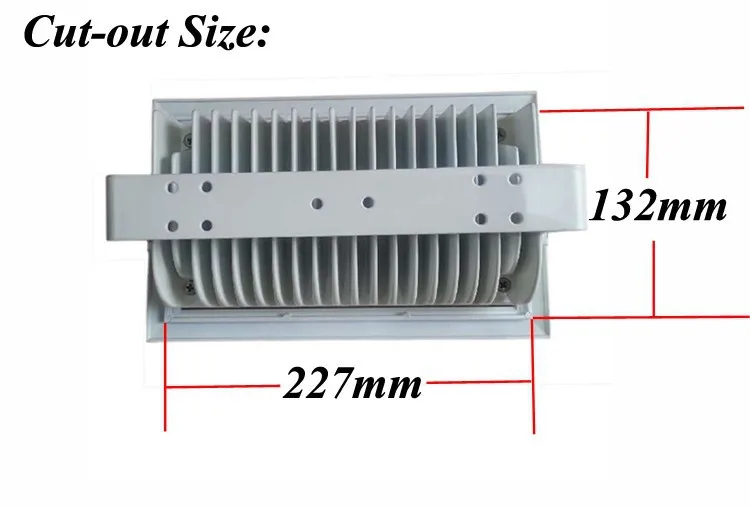 4 шт./лот светодиодный потолочный светильник 50 Вт COB прямоугольный встраиваемый