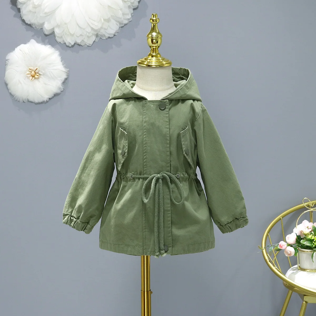 Baby Girls Clothes Kids Trench Casual Hoodie Costume Spring Autumn 1-7 Years Daily Coats For Girl Outerwear Children's Clothing
