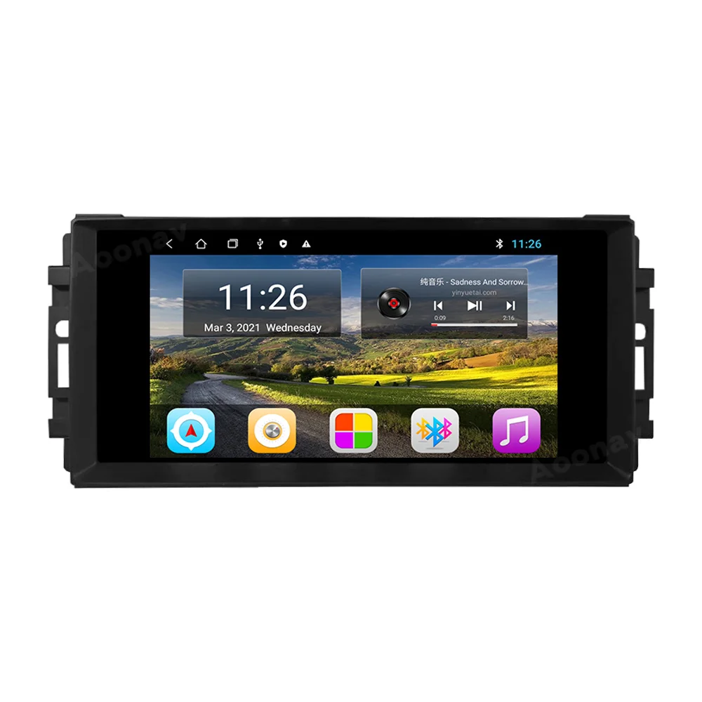 Автомобильный радиоприемник 128 ГБ 1din Android GPS для Jeep Wrangler Универсальный 2008-2015