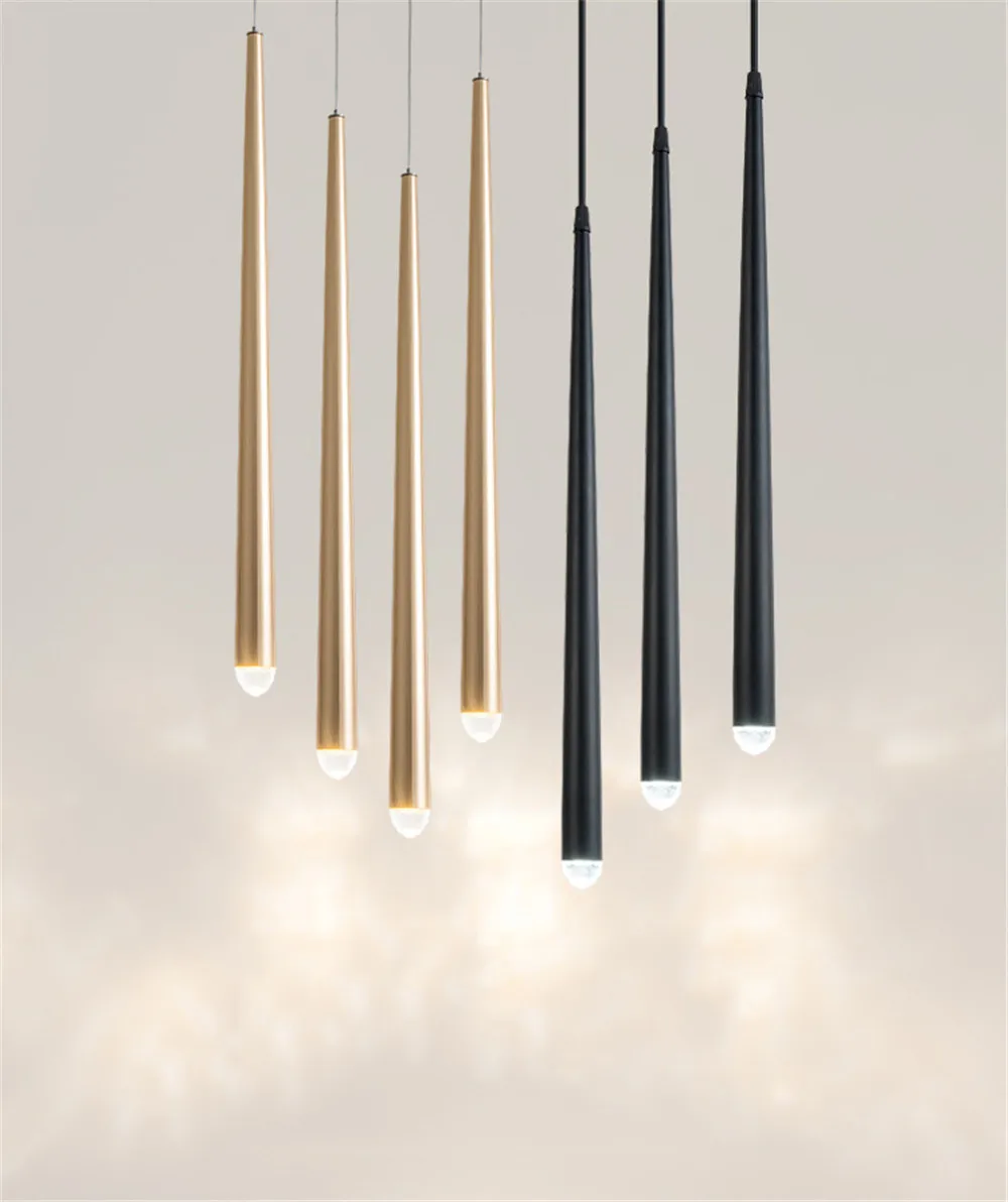 Подвесные светильники конусная длинная Светодиодная лампа Кухонное освещение