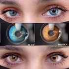 Цветные контактные линзы UYAAI ed, 1 пара цветных контактных линз, линзы натурального цвета глаз, ежегодное использование контактов глаз с цветом для глаз