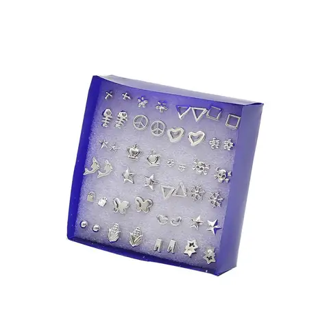 Серьги-гвоздики Celadon, набор из 24 пар