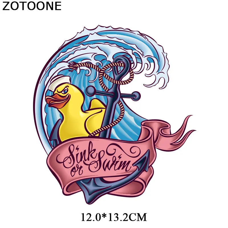 Нашивки ZOTOONE с изображением утки тигра травы для одежды самодельные нашивки