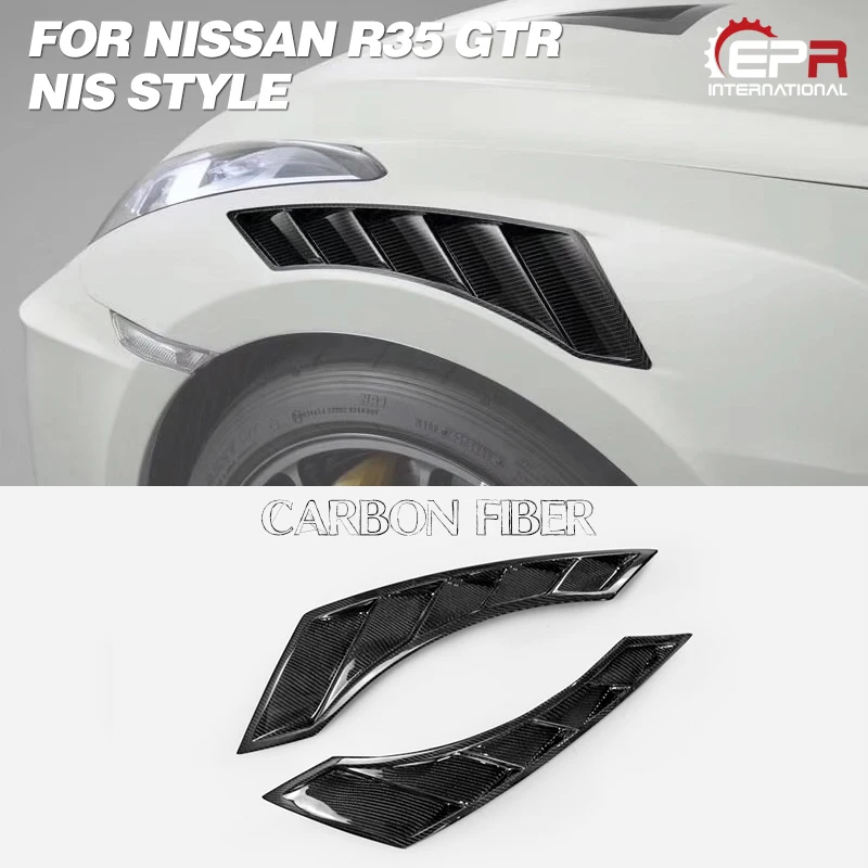 

Carbon Fiber for R35 GTR 08-17 Car Accessories NIS Style Side Wing Fender Air Vents Trim Pair Aero Tuning Kits