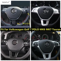 abs carbon fiber accessories for volkswagen golf 7 polo mk6 mk7 touran steering wheel strip molding cover kit trim interior