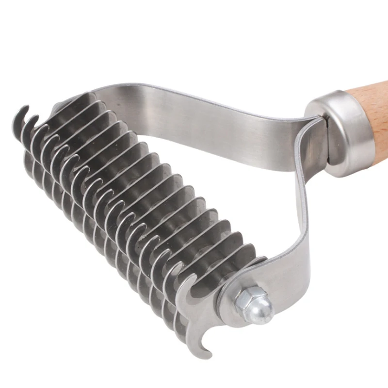 Расческа из нержавеющей стали для домашних животных двухсторонняя щетка