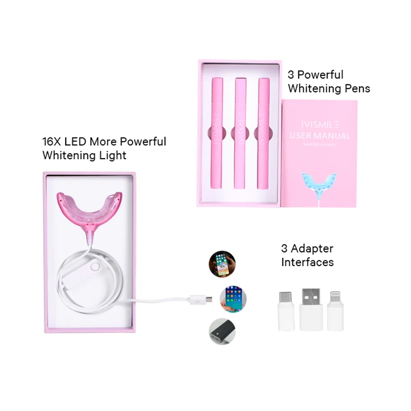 Набор для отбеливания зубов IVISMILE со светильник кой домашнего использования