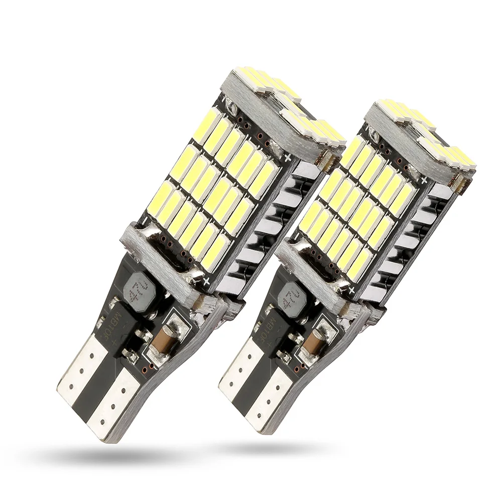 2 шт. светодиодный Автомобильные светодиодные лампы T15 W16W 45 SMD 4014 6000 | Автомобили и