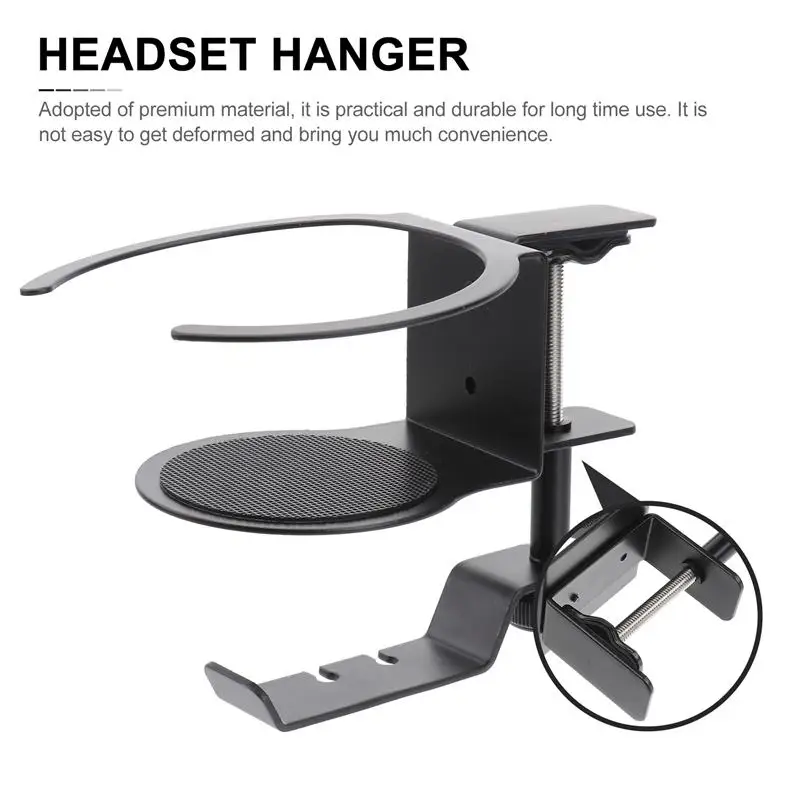 

Headset Hanger Drink Holder Multipurpose Hanger for Desk Table Cabinet